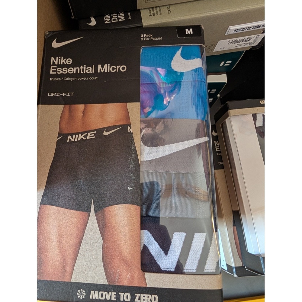 Nike Essential Micro Trunks 3 Pack Mens Medium Dri-FIT Boxer Briefs (MSRP $45)